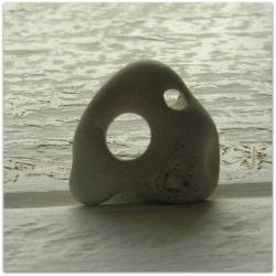Grey Beach Pebble Rock Pendant Charm